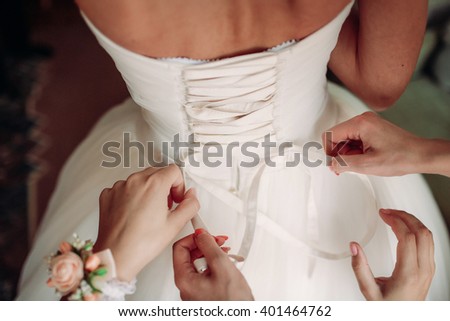 Corset wedding dress Royalty-Free Stock Photo #401464762