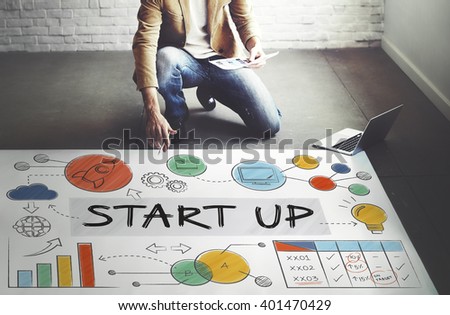 Start up Launch Business Ideas Growth Success Concept Royalty-Free Stock Photo #401470429