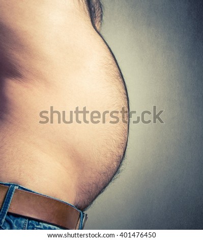 big male stomach closeup