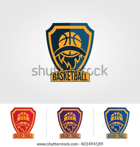 Basketball club logo design template. vector illustration