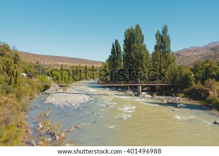 Clean river in the Andes, Chile