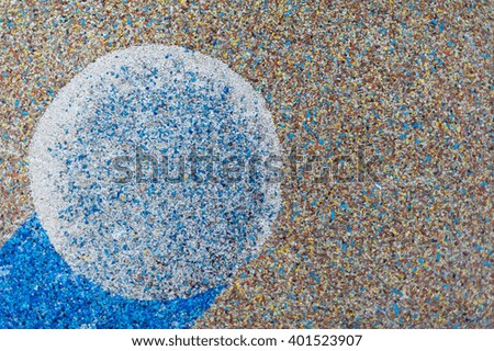 background from stone chips with geometric circle