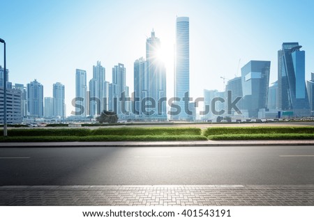 Dubai skyline, United Arab Emirates Royalty-Free Stock Photo #401543191
