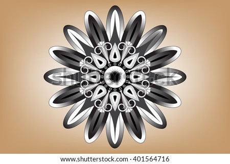 flower pattern design on brown background