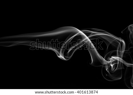 Abstract smoke white on black background.