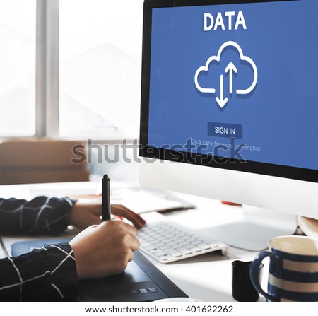 Data Information Online Storage Website Concept
