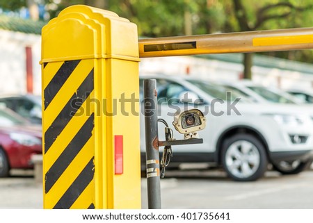 Barrier on the car parking