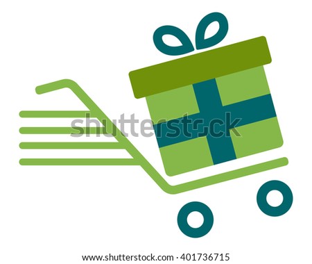 cart trolley gift box present image icon