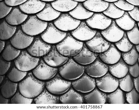 Irregular scales armour background texture. Royalty-Free Stock Photo #401758867