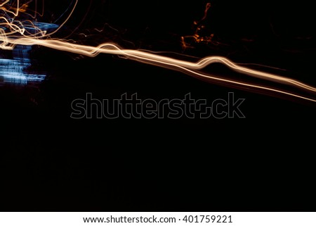Night lights at highway. Abstract