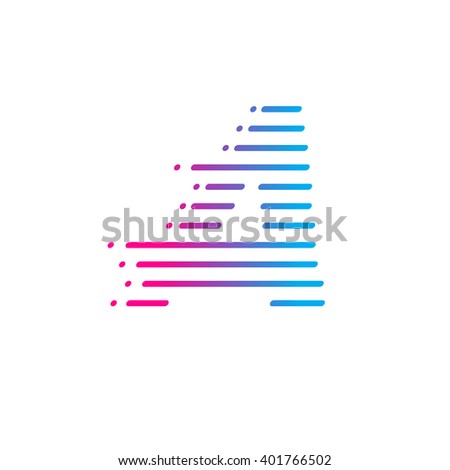 Abstract letter A logo,fast speed, moving,delivery,Digital