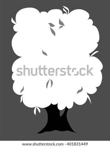 Tree balck and white