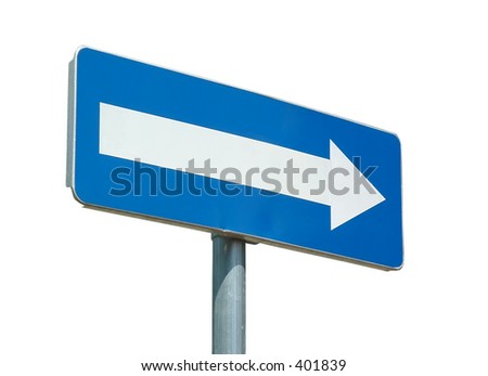 blank street sign to feel with your words (isolated)