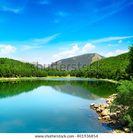 Beautiful lake in the mountains. Andorra, Pyrenees