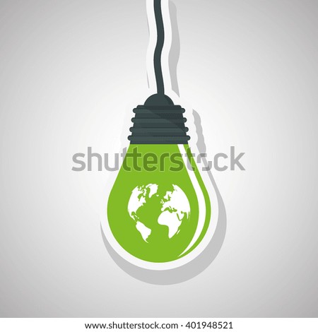 Eco bulb design , vector illustration