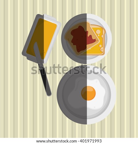 Breakfast design , vector illustration