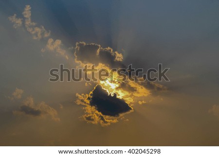 clouds and sun-rays