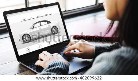 Car 3D Transportation Interface Website Concept Royalty-Free Stock Photo #402099622