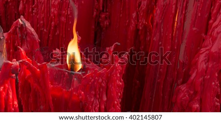 blaze of red candle