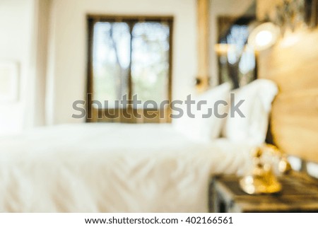 Abstract blur bedroom interior - Vintage light Filter
