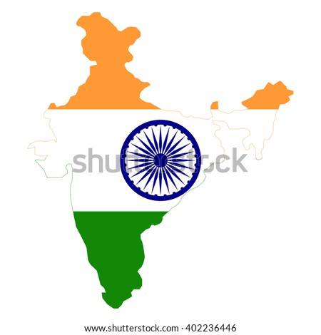Concept map of India, vector design Illustration.