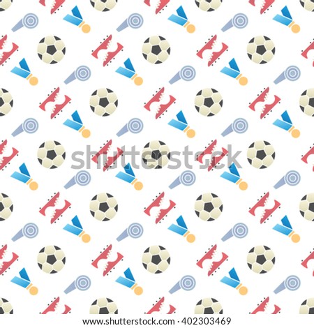 Vector soccer seamless pattern