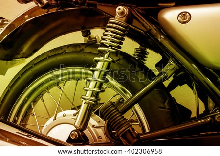 vintage Motorcycle detail.color tone design