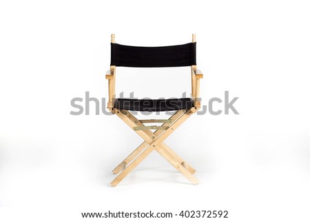 Director's Chair isolated on white background Royalty-Free Stock Photo #402372592