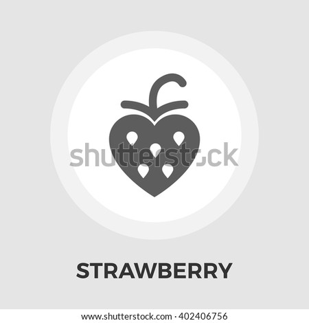 Strawberry icon vector. Flat icon isolated on the white background. Editable EPS file. Vector illustration.