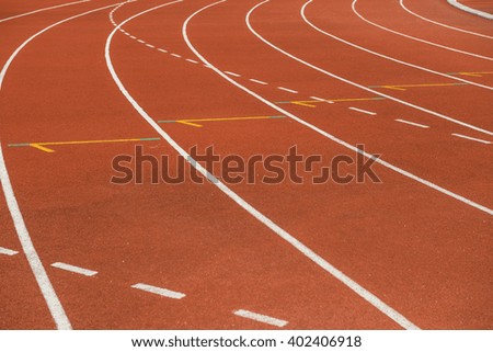 Running track on the stadium