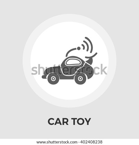Car toy icon vector. Flat icon isolated on the white background. Editable EPS file. Vector illustration.