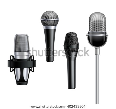  Microphone Collection In Realistic Style