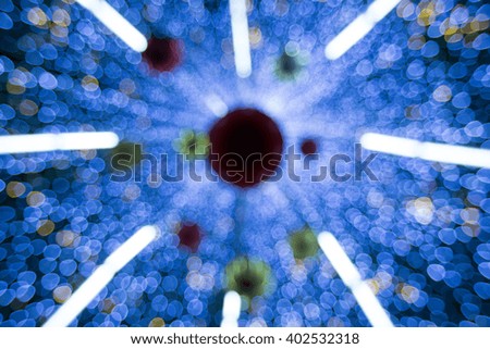 Abstract blue light blurred background.