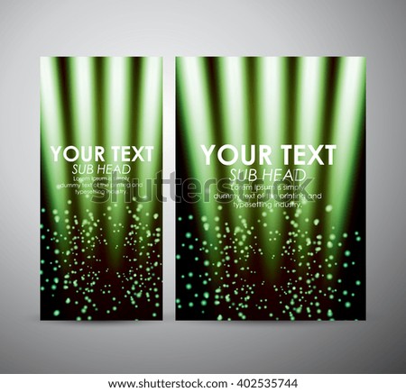 Abstract green shining line. Graphics resources design template. Vector illustration