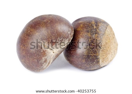 Chestnuts Isolated on White