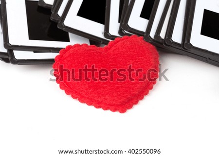 heart on the background of a slide 