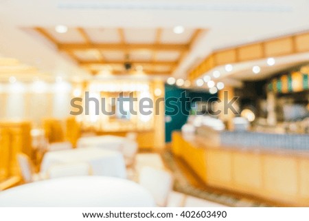 Abstract blur restaurant interior for background - Vintage Light Filter