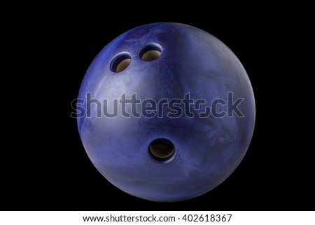 bowling ball isolated on black background