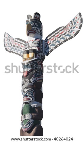 Totem Pole on White, Canada