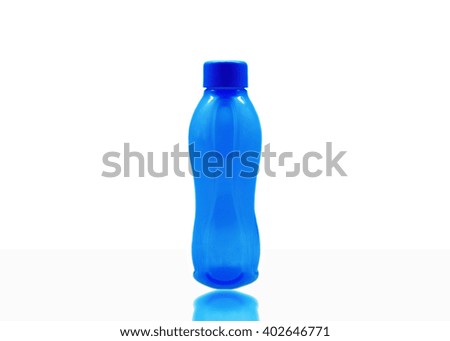 bottles of drinking water on a white background