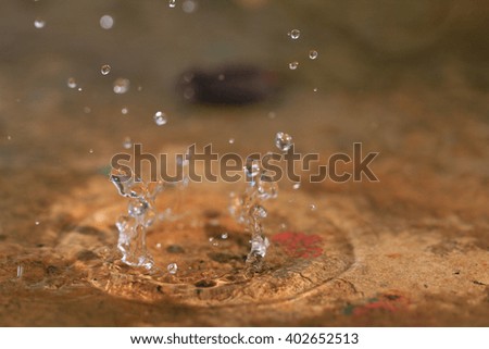Water splash or water drop - (Selective focus)