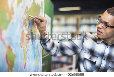 Teacher Teach Teaching Geography Global Lesson Concept Royalty-Free Stock Photo #402658588