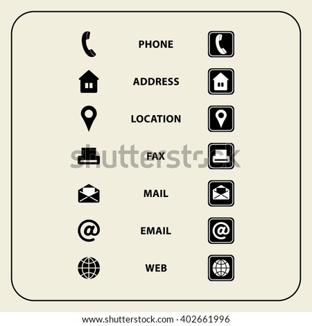 Set of web icons for Business cards, finance and communication. Multipurpose symbols for design. Vector illustration Royalty-Free Stock Photo #402661996