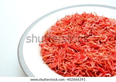 dried shrimp in dish