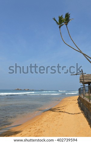 Tropical beach in Indian Ocean, Srilanka