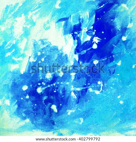 decorative blue abstract painting for interior, illustration, background