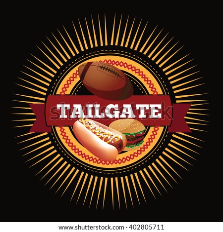 American football tailgate party icon. EPS 10 vector.