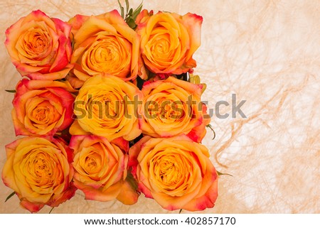 Art design of boxes with different type of flowers. Decor. Gift Box.