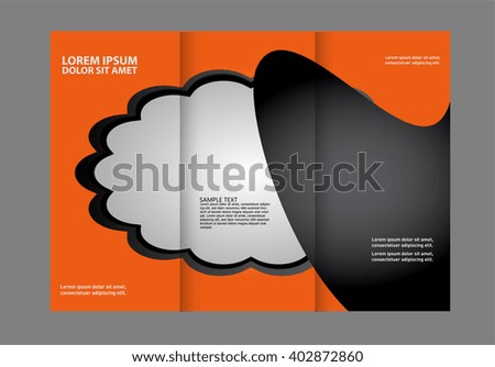 Business Theme Tri-fold Brochure Design and Catalog Vector Concept Template
