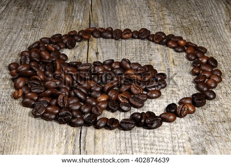 yin - yang of the coffee beans